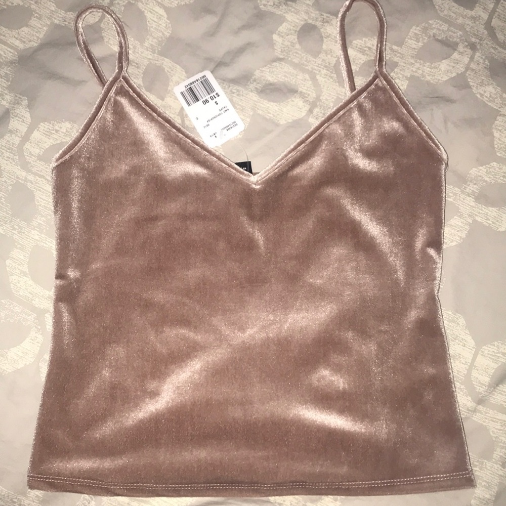 Crushed velvet crop top
